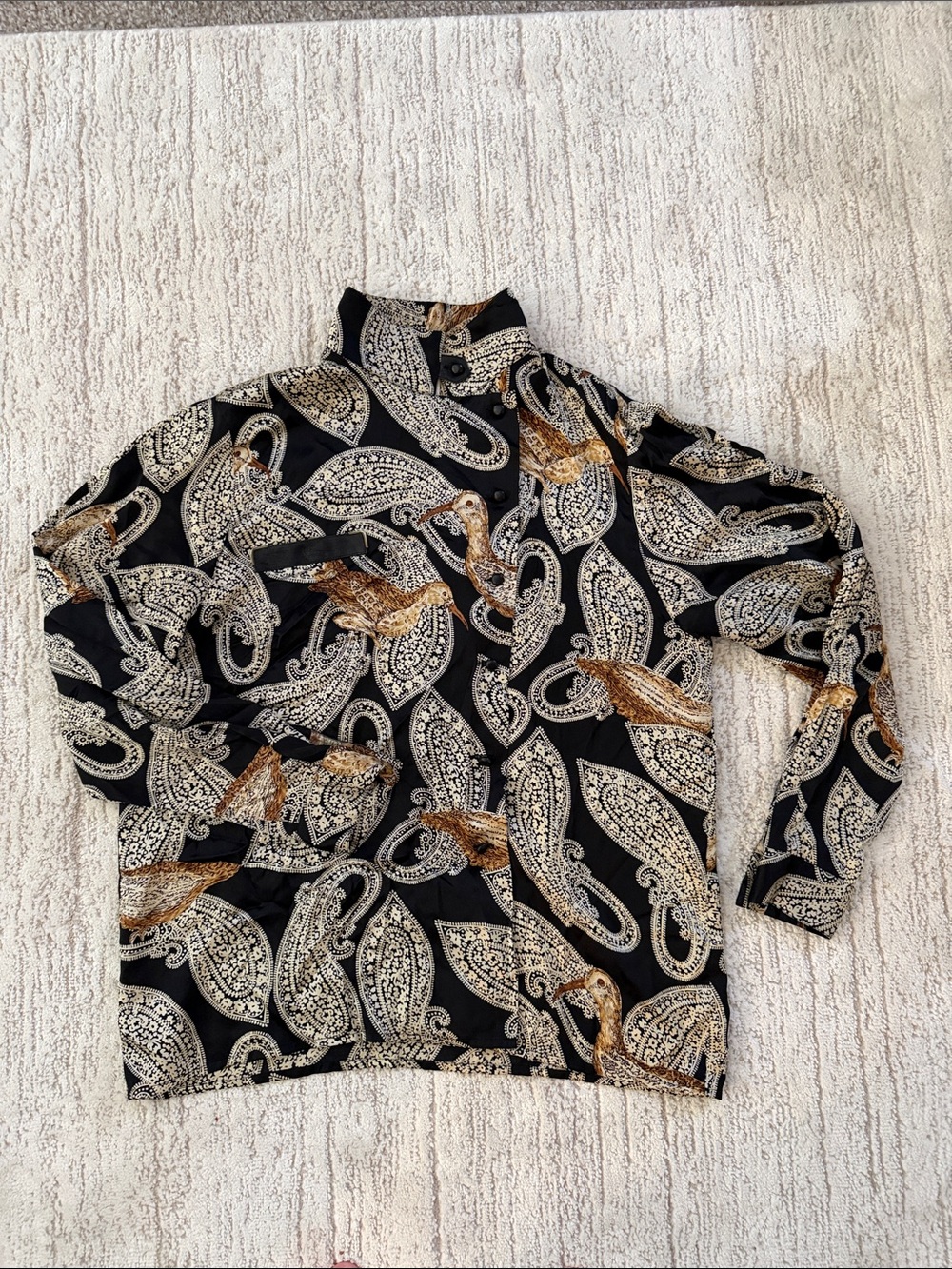 Vintage Che Bella Silk blouse top 14